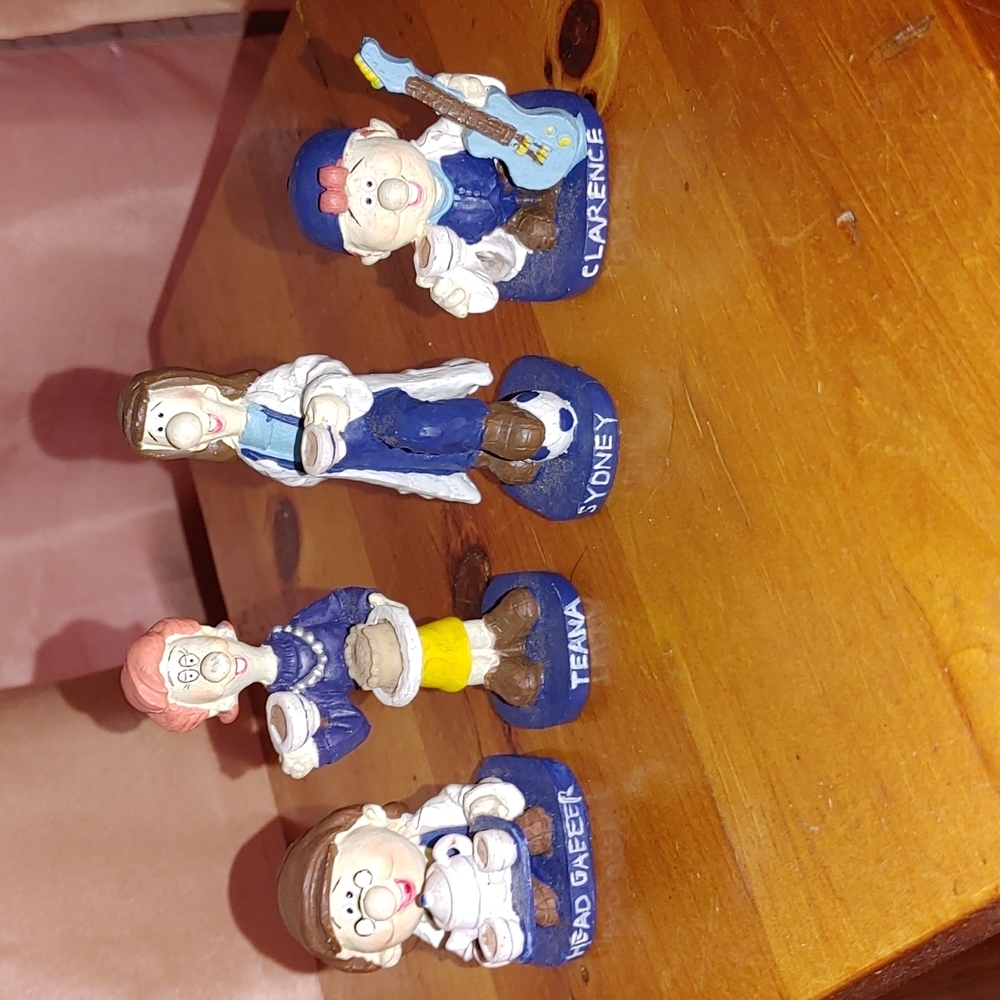 SET OF 4 TETLEY TEA PROMOTIONAL FIGURINES FROM THE 1995